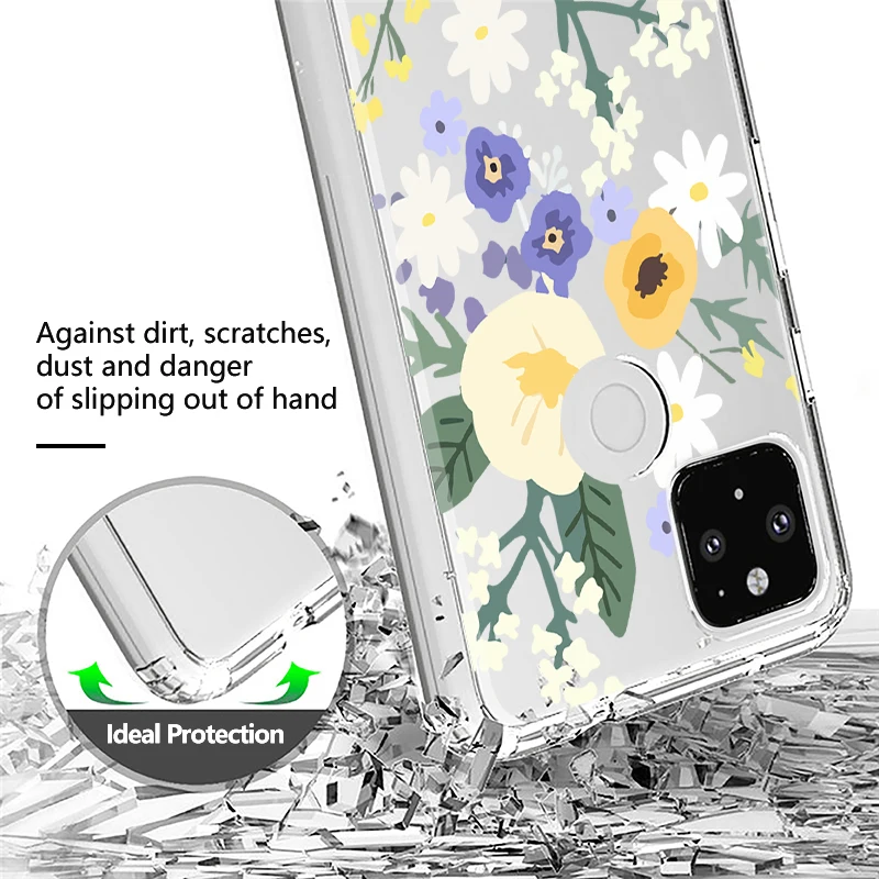 Чехол с цветочным рисунком для Google Pixel 5 6 чехол 2 3 3A 4 4A 5A XL 6pro задняя крышка