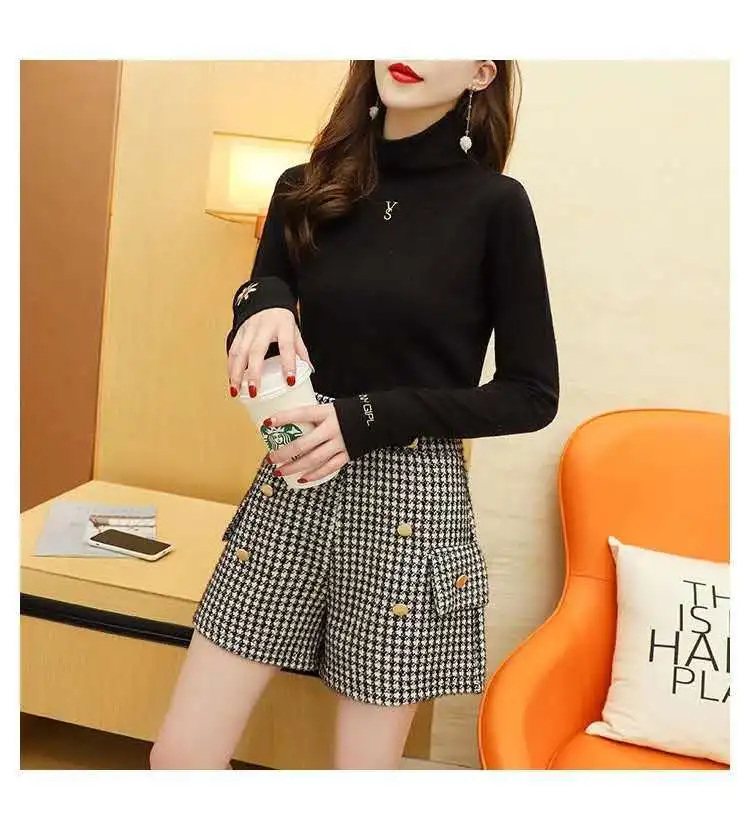 

Autumn winter sweater 2020 new sweater tops all-match long-sleeved sweater sweater women high neck pullover long-sleeved top