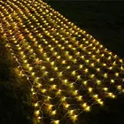 Соединяемая Рождественская сетчатая подсветка s 1, 5 х1, 5 м, Волшебная сетчатая подсветильник ка для дерева, свадьбы, сада, окна, фона, уличные украшения