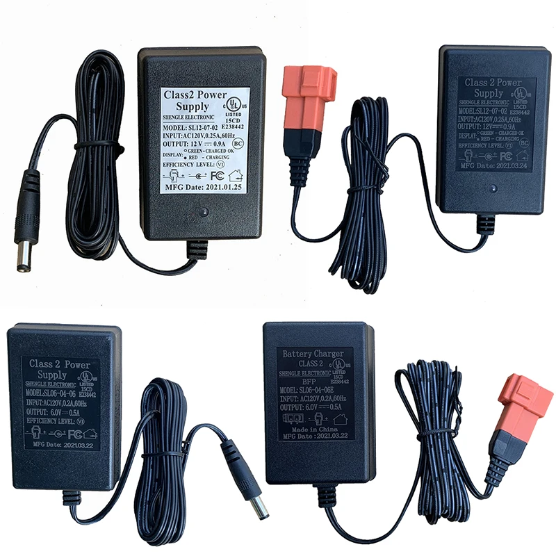 6 volt 12volt battery charger with square type plug or round hole for 6v12v children electric ride on car free global shipping