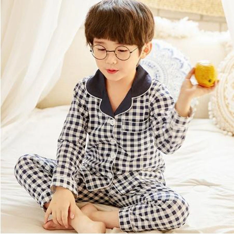 Пижама для мальчиков и девочек хлопковая осенняя в виде животных | Детская одежда