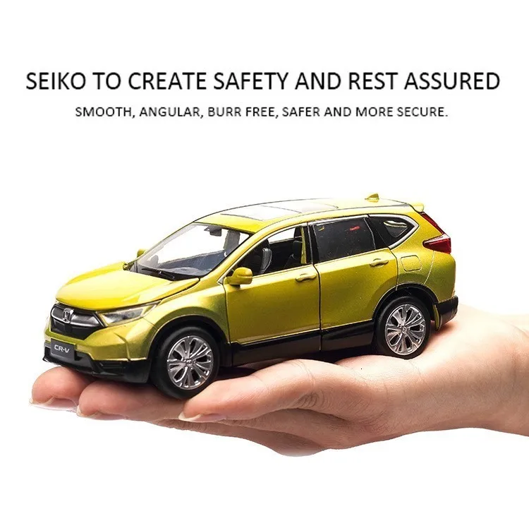 1:32 15 см Honda CRV литая под давлением масштабная модель автомобиля игрушки высокая имитация Вытяните назад металлические модели 6 дверей открываются со звуком светильник