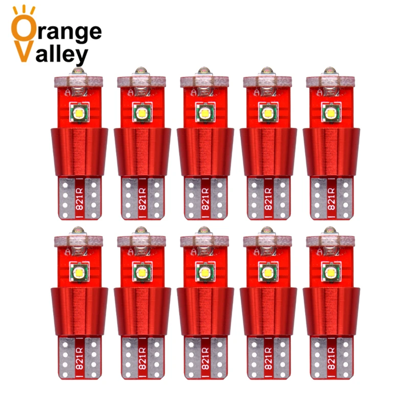 

10 шт., Автомобильные светодиодные лампы T10 LED 168 194 W5W 1 XBD SMD DC 12 В