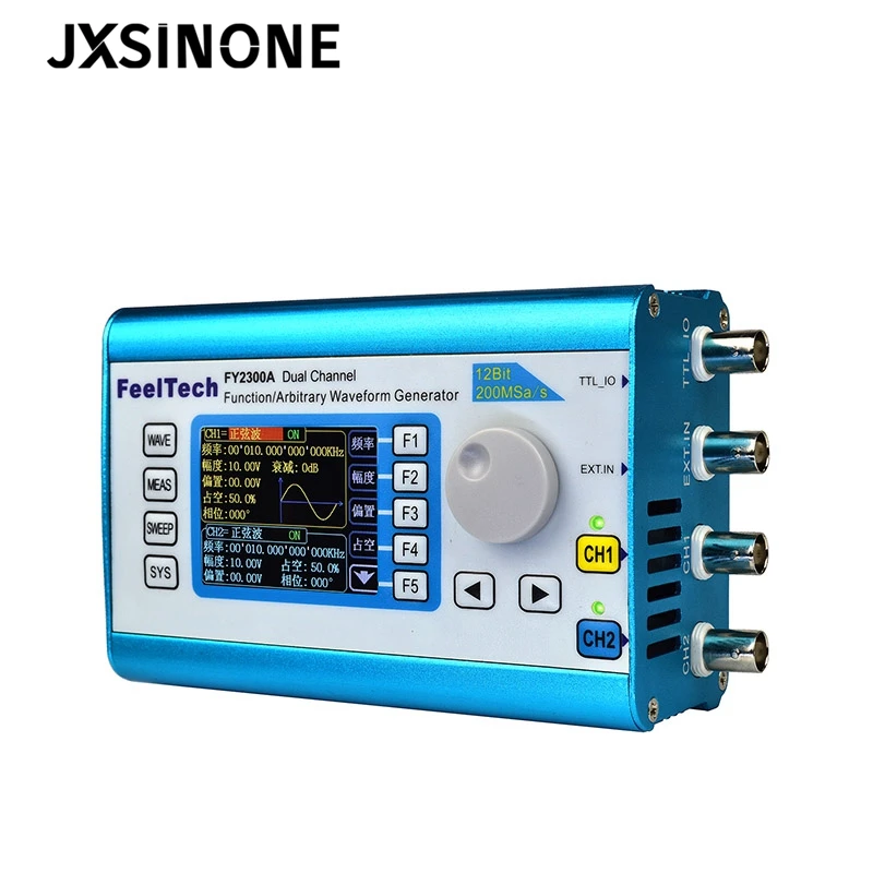 JXSINONE 20MHz przebiegów arbitralnych podwójny kanał wysokiej Generator sygnałowy 200MSa/s 100MHz miernik częstotliwości DDS