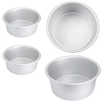 lber 4 pcs aluminum round cake pans tins 2pcs 6in round layer cake baking molds 2pcs 4in small non stick cheesecake pans