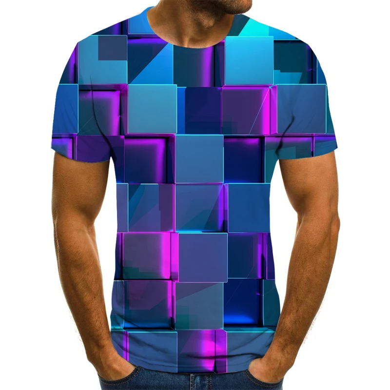 

2021 summer new style men's 3D short-sleeved T-shirt casual sports T-shirt men's 3DT shirt men's