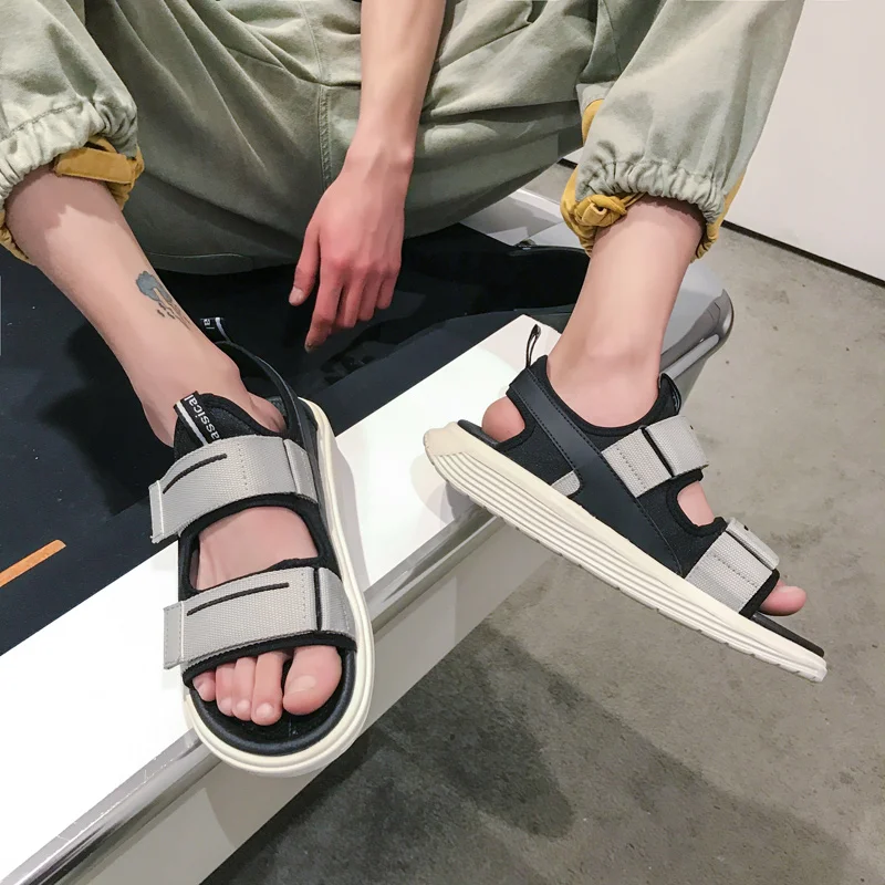 Мужские повседневные сандалии на застежке-липучке размеры 39 S новая обувь для