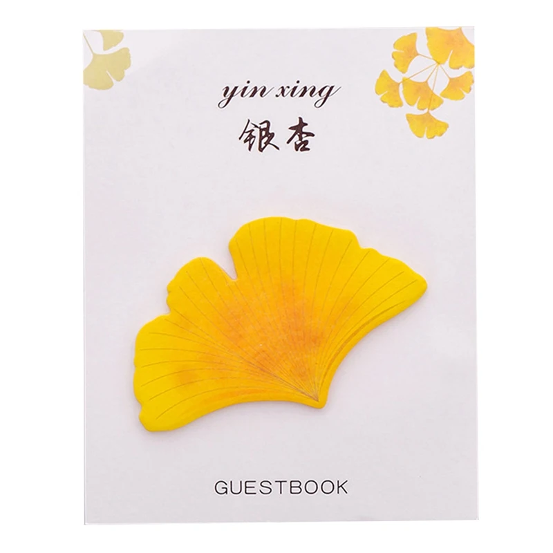 Cute Kawaii Natural Plant Leaf Sticky Note Memo Pad Office Planner Sticker Paper Korean Stationery School Supplies |