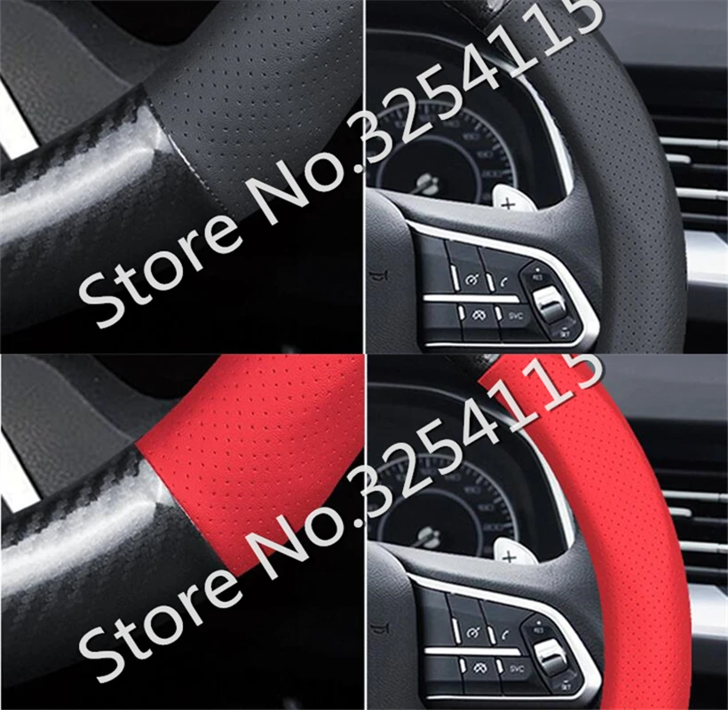

Anti Slip Auto Interior Car-Styling Accessories Leather Steering-wheels Cover 38cm 15" M for Opel Combo X12 Tour Conbi
