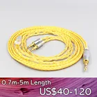 LN007379 16 Core OCC золотой пластине Braide наушники кабель для Oppo PM-1 PM-2 плоский магнитный 1more H1707 Sonus Faber Pryma наушников