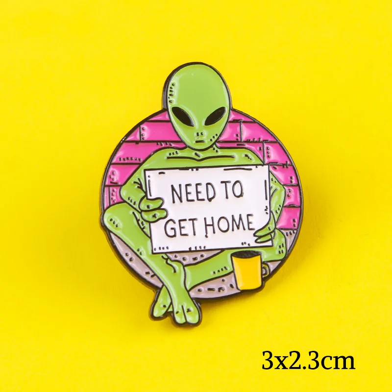 Коллекция &quotсделай сам&quot &quotинопланетянин&quot Металлическая Булавка &quotНЛО&quot