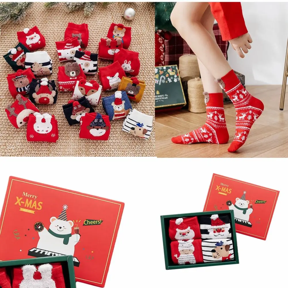 

Red Christmas Ornament Autumn Winter Party Supplies Christmas Socks New Year's Socks Xmas Gifts Santa Stockings