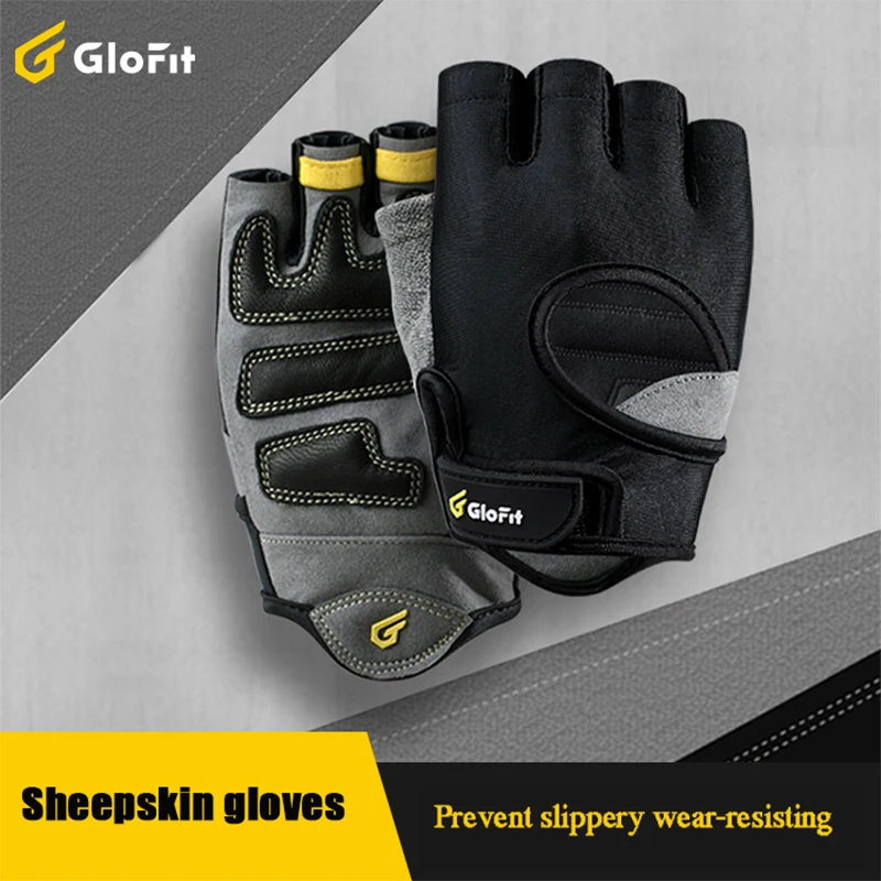 

Glofit Summer Cycling Anti-slip Anti-sweat Men Half Finger Gloves Breathable Anti-shock Sports Gloves Gym Fitness MTB Bike Glove