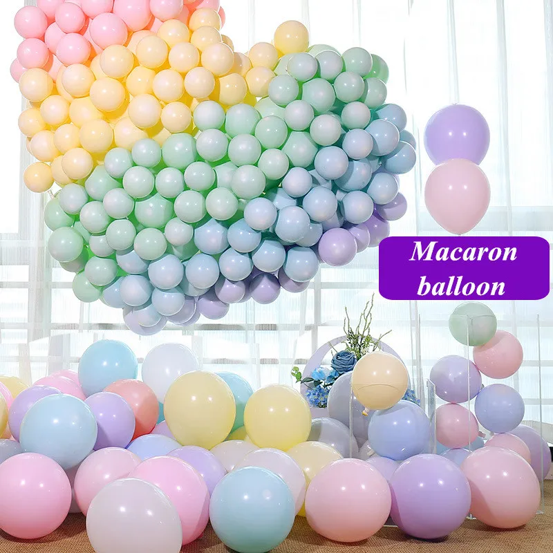 

10/100Pcs 10inch 2.2g macaron latex matte balloons DIY happy birthday party wedding christmas Children's Day decoration balloon