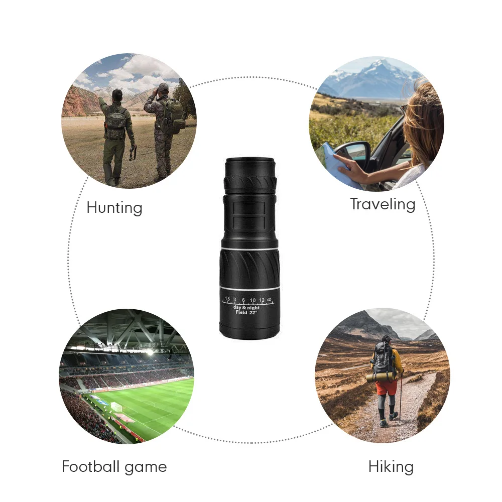 

16X52 High Over Monocular Telescope Binoculars 66 / 8000M Plastic Binoculars Outdoor Sport Telescope HD Night Vision Telescope