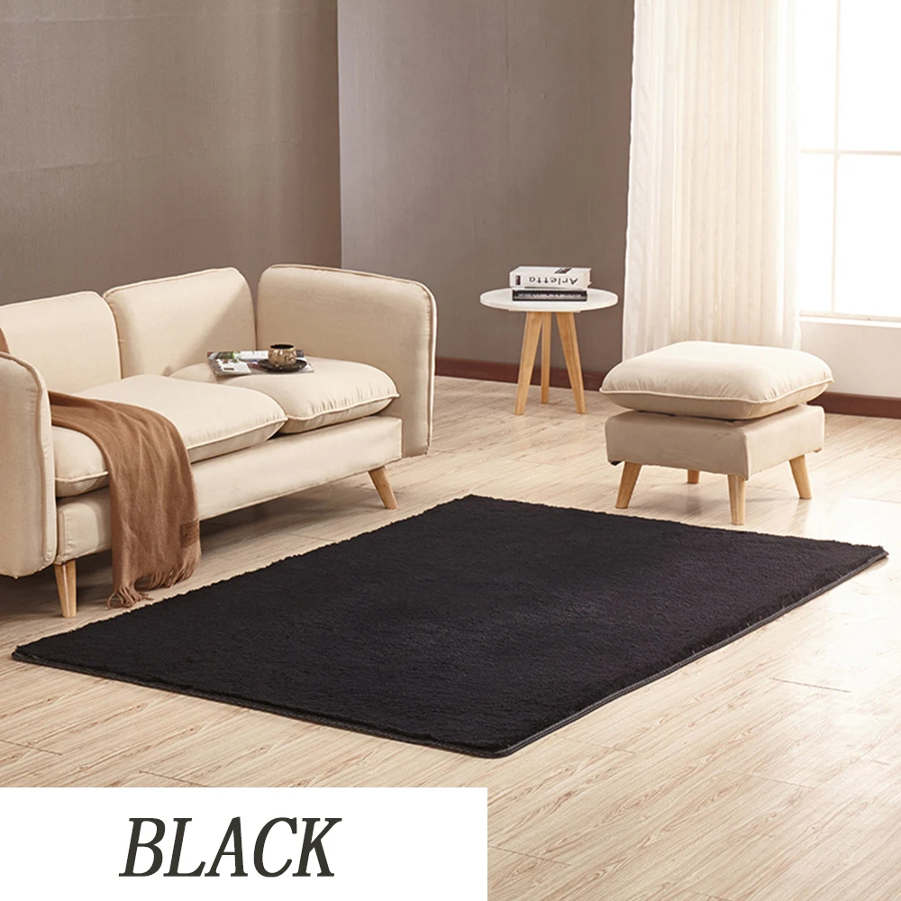 Красные коврики EHOMEBUY короткие напольные пушистые дверные противоскользящие