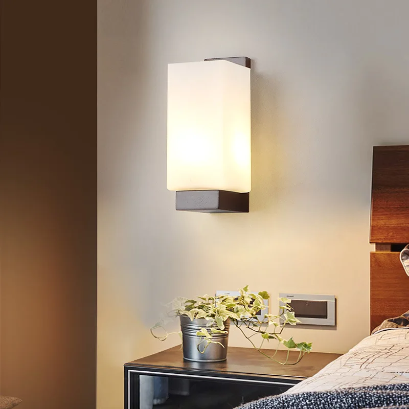 

Chinese Traditional Style Wood Wall Lamp Livingroom Bedroom Bedside Wall Sconce Passageway Avenue Bracket Home Lighting Fixture