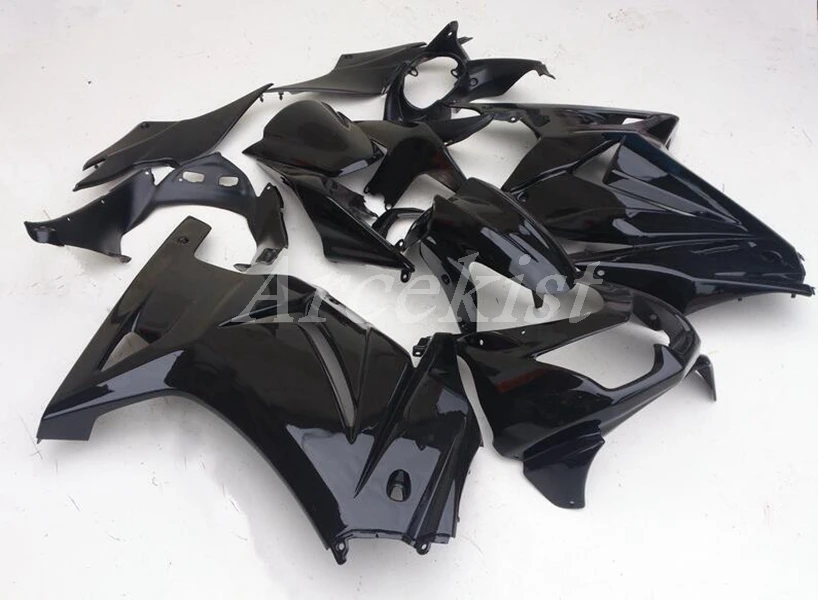 

Обтекатели для мотоцикла из АБС-пластика, подходят для Kawasaki Ninja 250 EX250 ZX250R 2008 2009 2010 2011 2012, черный глянцевый Комплект кузова