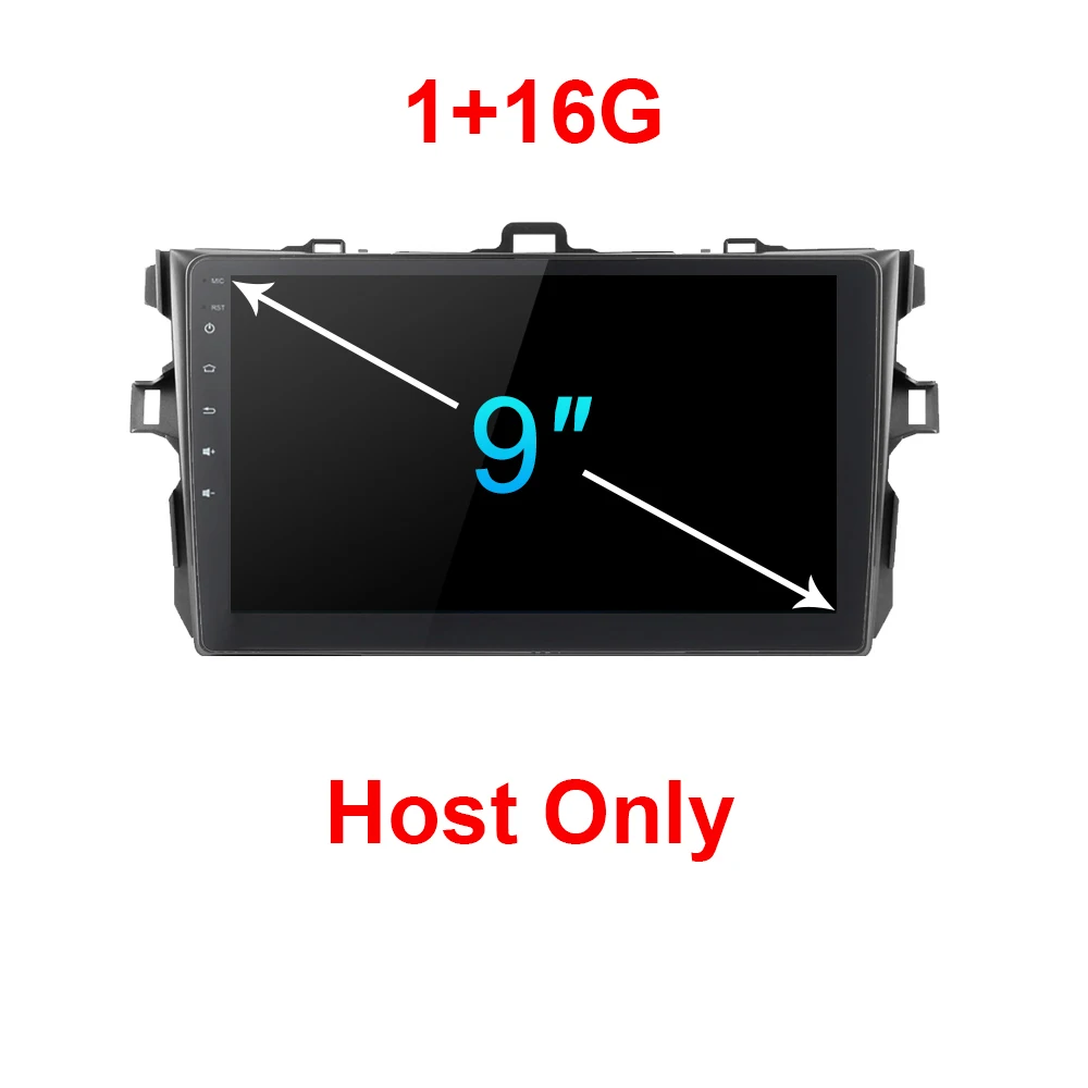 1G RAN 16G ROM " Android 9,1 Автомобильный мультимедийный gps навигатор головное устройство для Toyota Corolla E140/150 2006-2013 2 din Автомобильный Радио Стерео gps - Цвет: 1G RAN 16G ROM