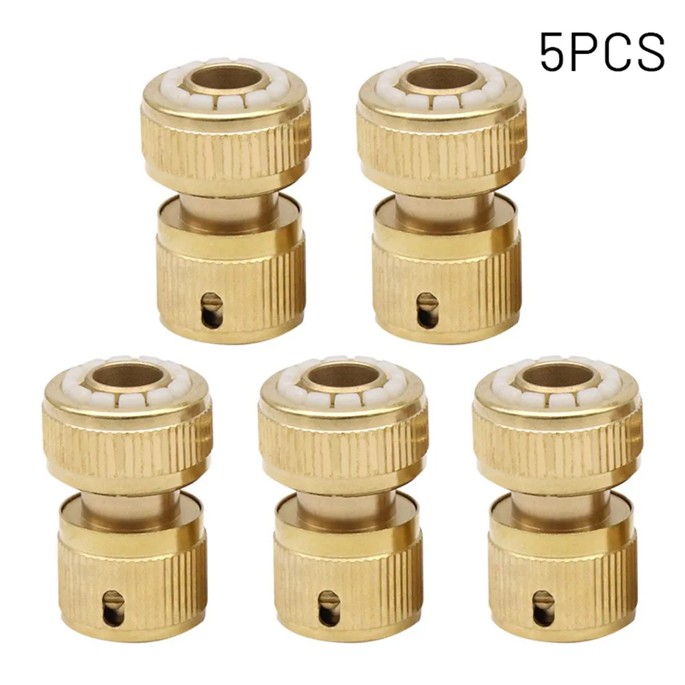 

5pcs 1/2'' Brass Female Garden Water Hose Pipe Watering Quick Connector