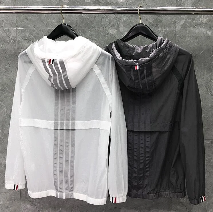 

Мужская тонкая куртка с капюшоном и защитой от УФ-лучей