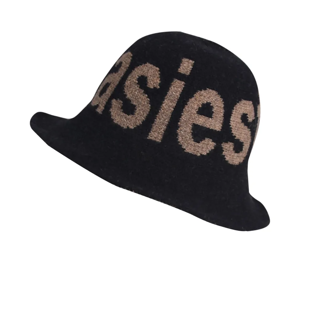 SAGACE популярная разноцветная Женская осенне зимняя шерстяная шапка с буквенным