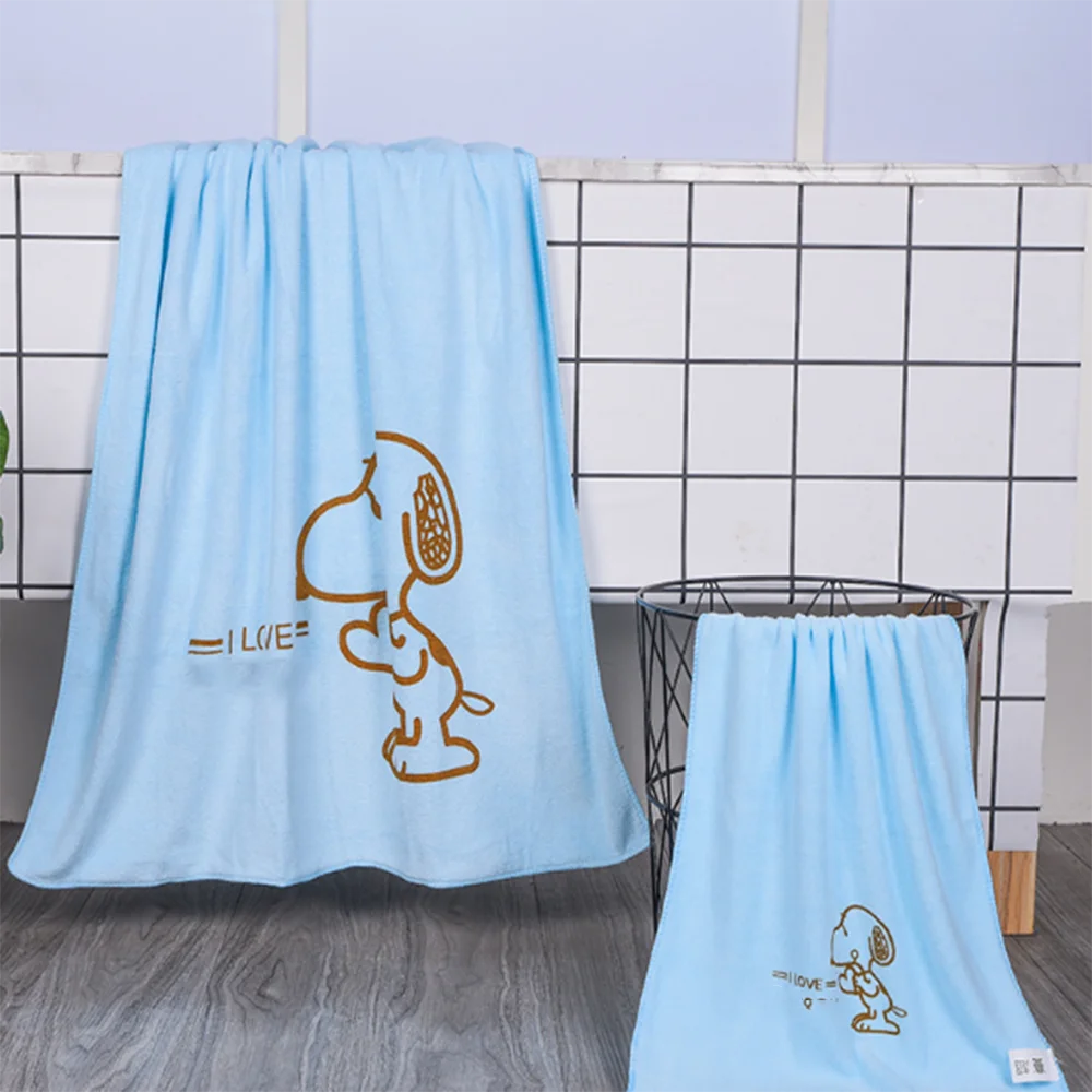 Комплект банных полотенец из 2 предметов мягкое абсорбирующее мультяшное