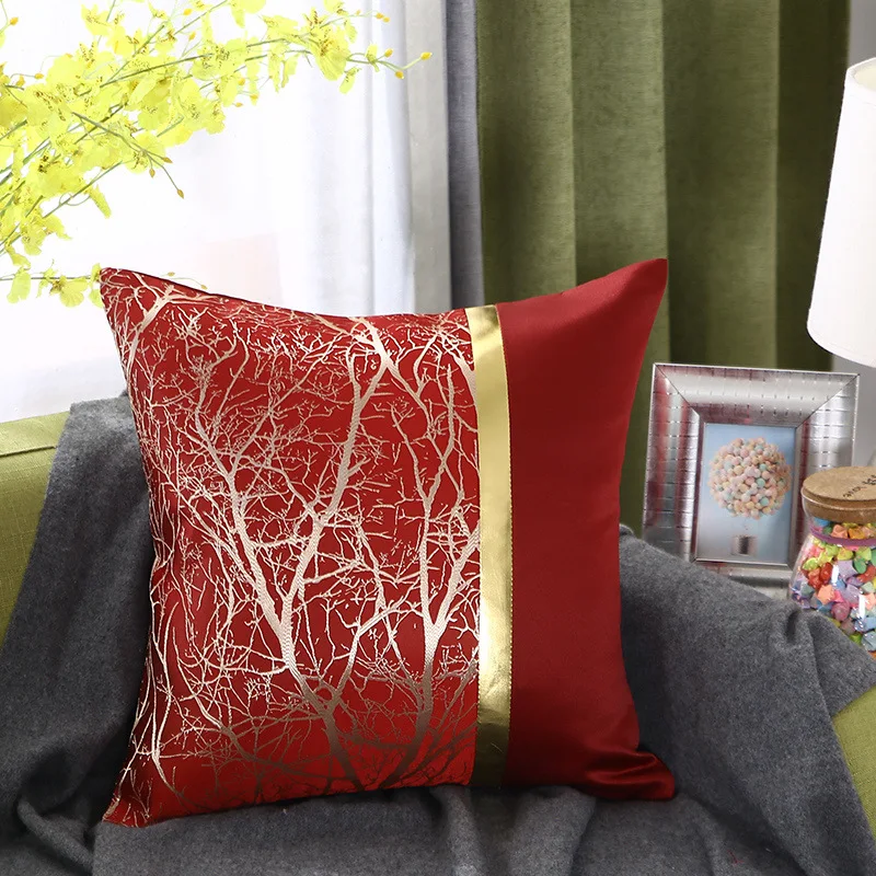 

Cushion Cover Nordic Luxury Decorative Home For Sofa Pillowcase Case Seat Car Pillowcase Royal Silk Pillow Covers 45x45CM