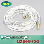 3,5 мм 2,5 мм XLR 4,4 мм 8-жильный посеребренный кабель OCC для наушников Sennheiser IE100 IE400 IE500 Pro LN006545