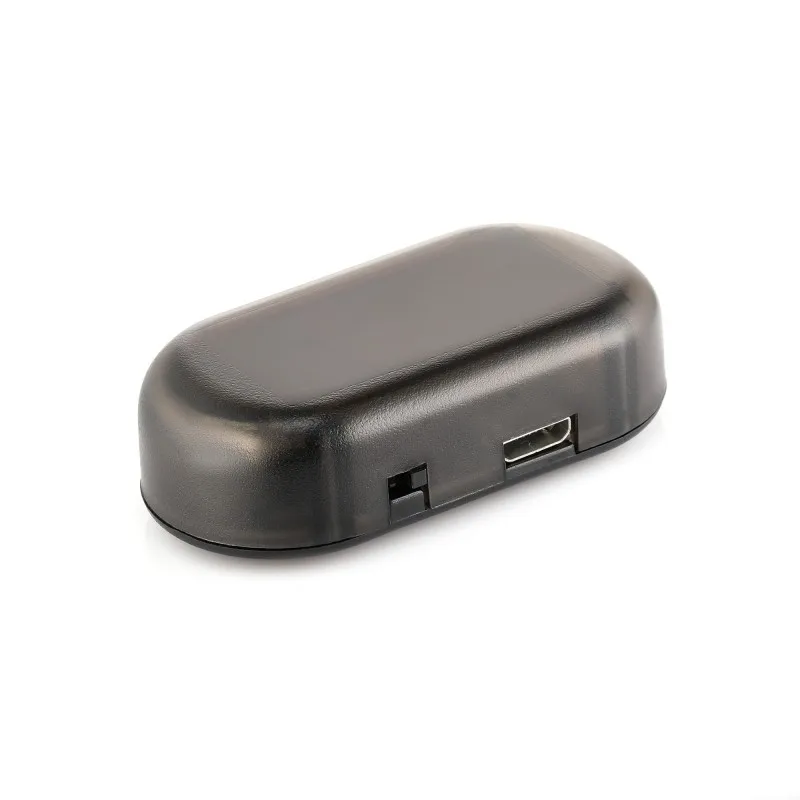 Солнечная USB Мощность автосигнализации светильник Анти-кражи Предупреждение Вспышка мигающая поддельная Автомобильный светодиодный светильник вспышки мигает при красные, синие новое обновление
