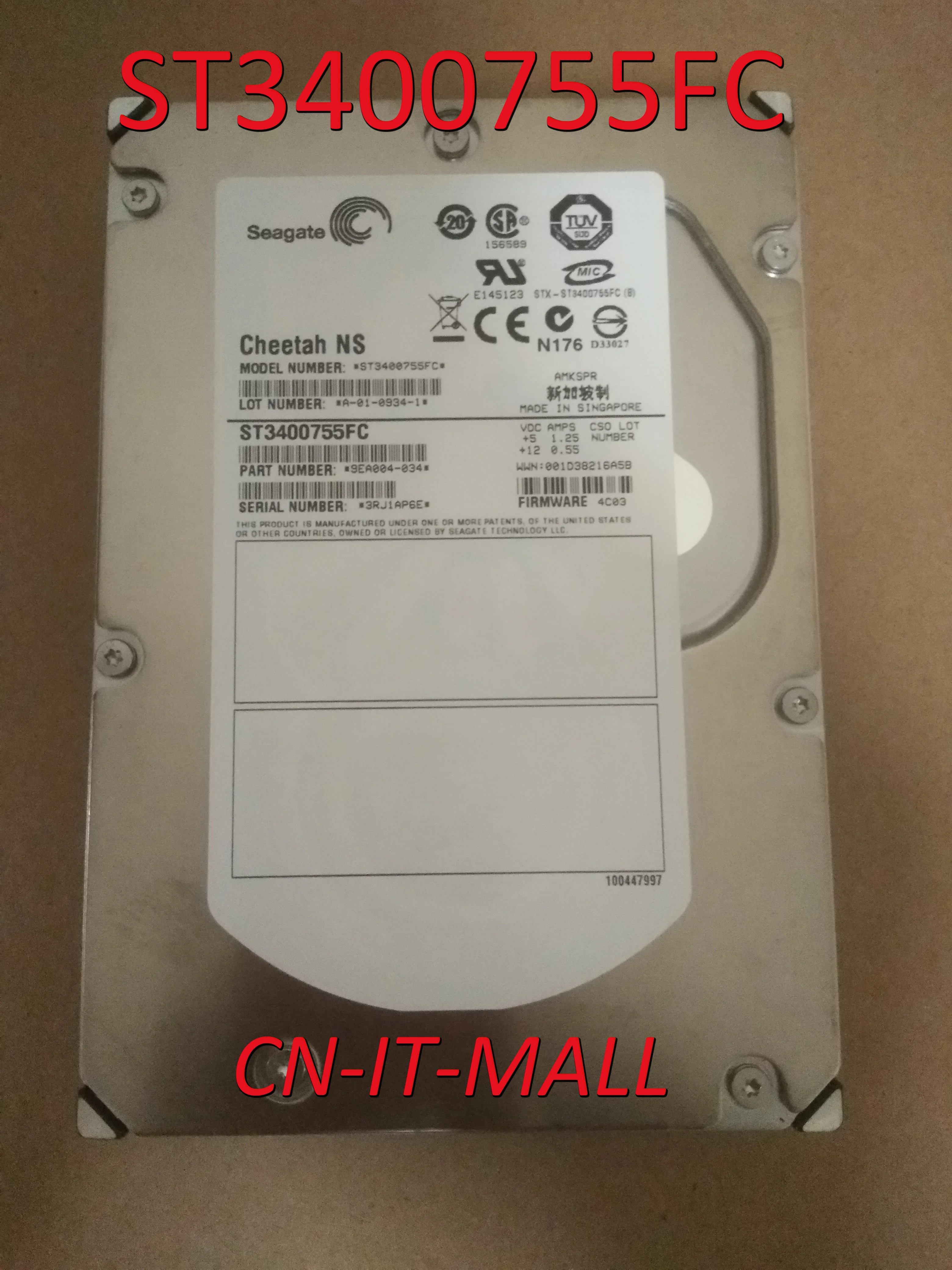 

Seagate Cheetah NS ST3400755FC 400GB 10000 RPM 16MB Cache FC 3.5" Internal Hard Drive