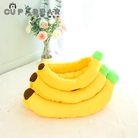 funny banana warm durable portable pet basket kennel cat bed house mat puppy cushion for dog chihuahua accessories