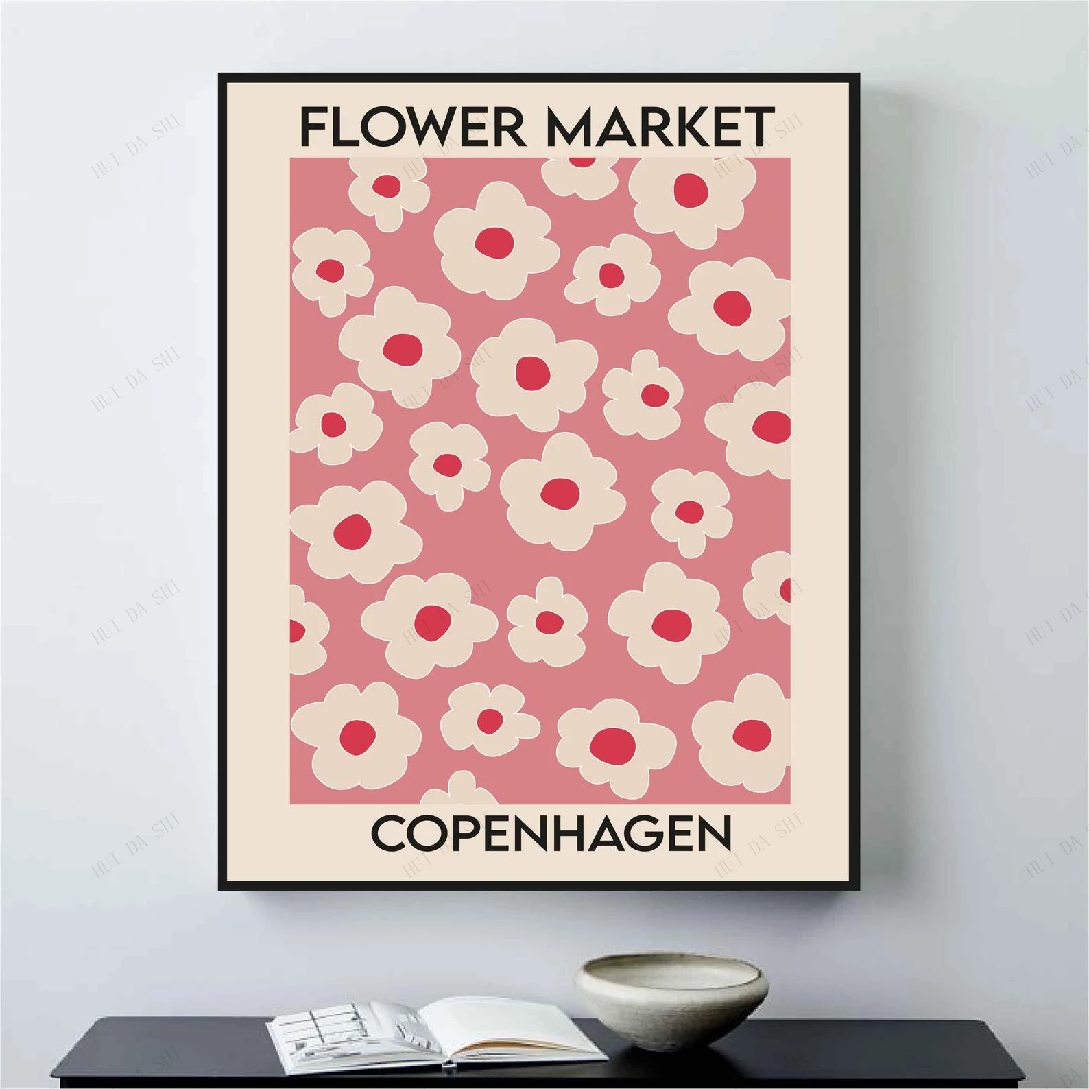 Плакат на цветочном рынке цветочный подарок плакат Копенгагенский рынок