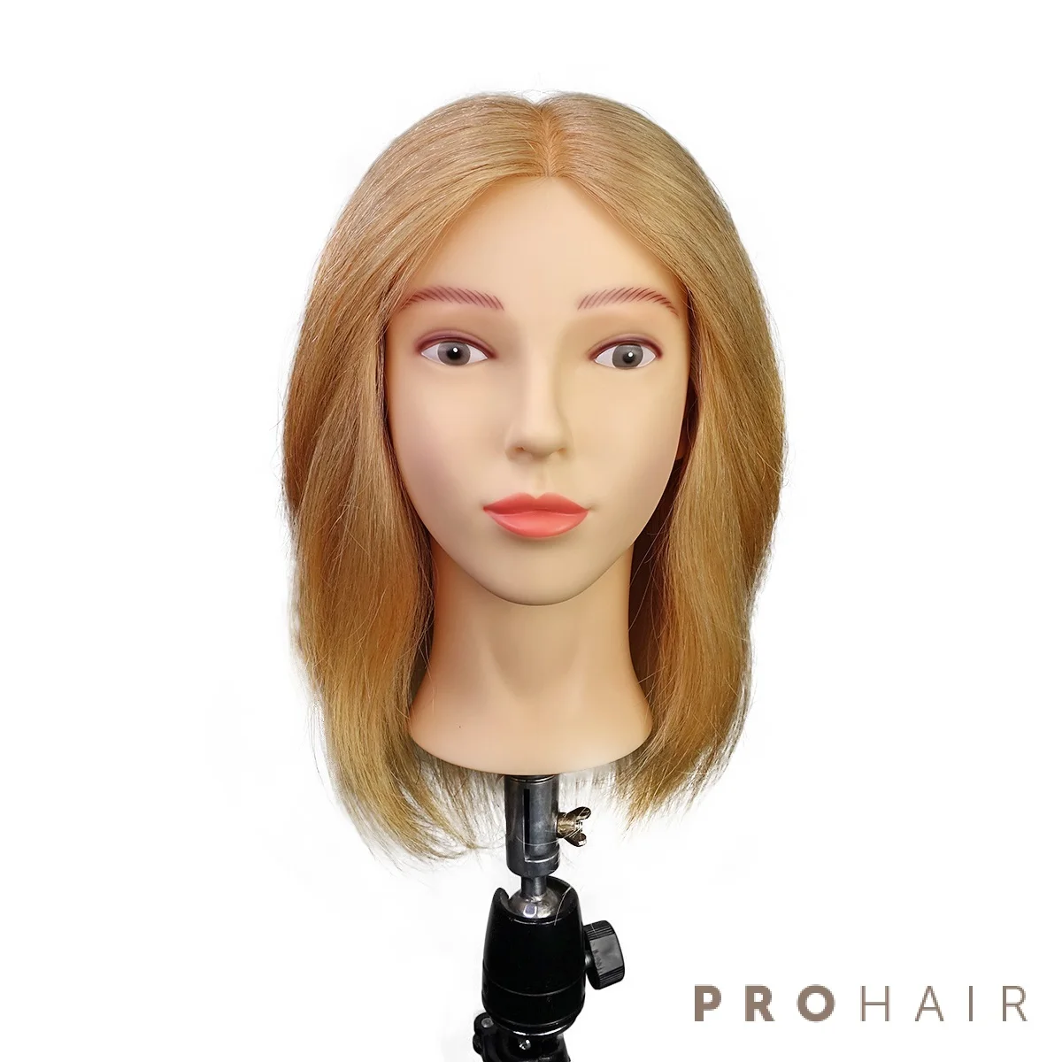 Mannequin-Head 30CM 12'' 100% Human Hair Light Blond Training Head Hairdressing Mannequin Doll Head For Hairdressers