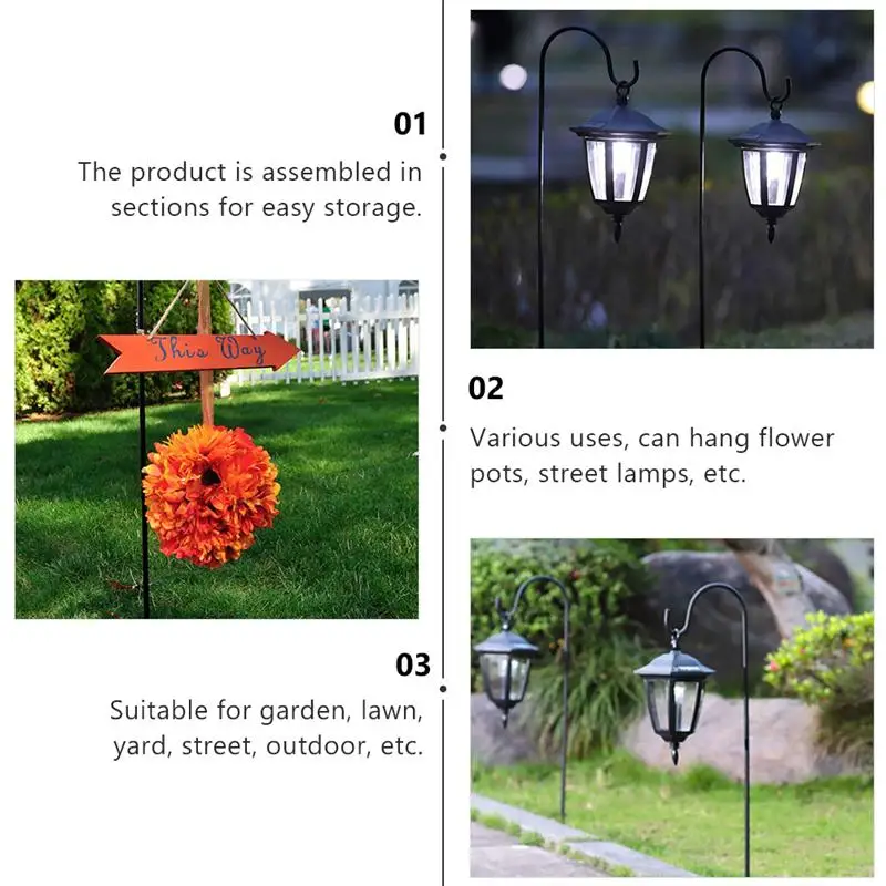 

4pcs Lightweight Reusable Heavy Duty Shepherd Hooks Yard Hooks for Yard Outdoor