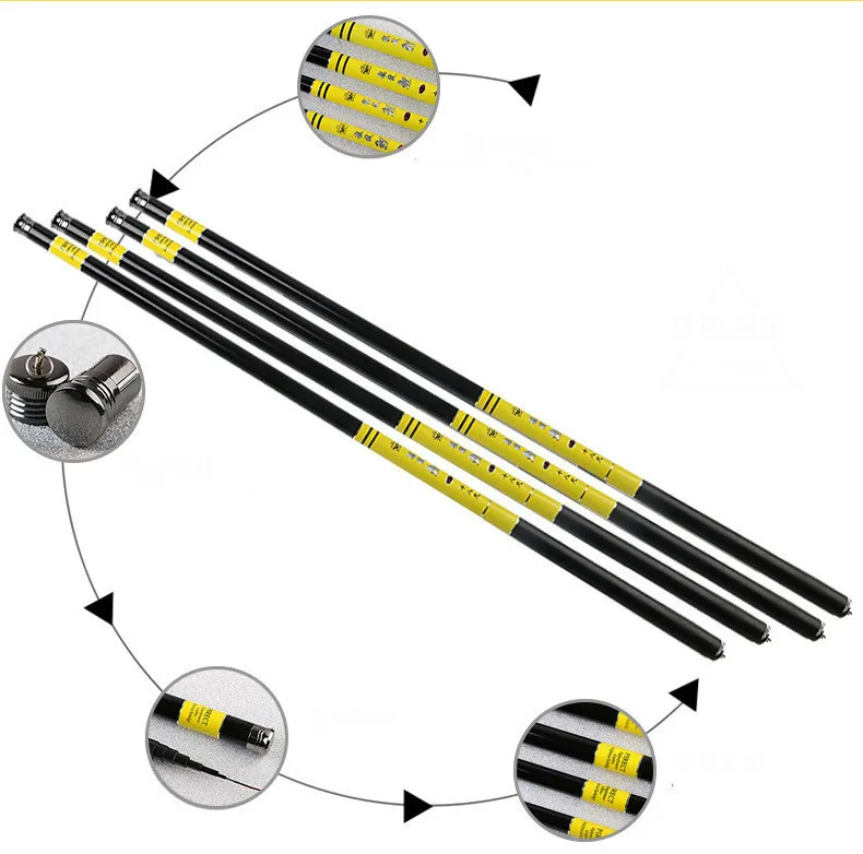 Телескопическая удочка junzeng высокое качество углеродное волокно 3 6 м-7 2 м ультра