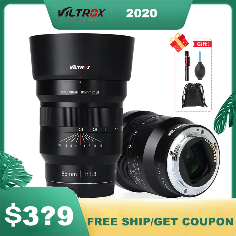VILTROX 85 мм f/1 8 Полнокадровый ручной объектив с фиксированным фокусом F1.8 для камеры