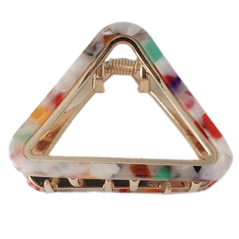 

Fashion Triangle Acetate Hair Claw Female Girls Hollow Out Geometric Hairpins Crab Jaw Clips Ponytail Tortoise Barrettes