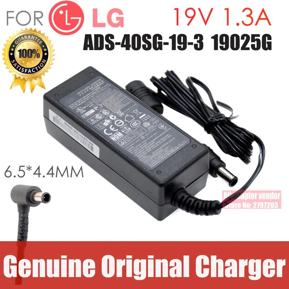 Оригинальный новый адаптер переменного тока для LG 19V 1.3A ADS-40SG-19-3 19025G зарядное