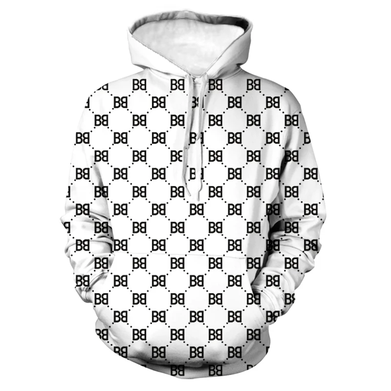 

2021 Fall/Winter Brand Hoodie BB Men's Women's Sweatshirt 3D Printing Fashion Street Pullover Hip Hop Harajuku Fitness Apparel