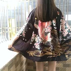 Японское кимоно 2020 женское пляжное, кардиган для косплея, жакет-рубашка в японском стиле, юката, лето 10246