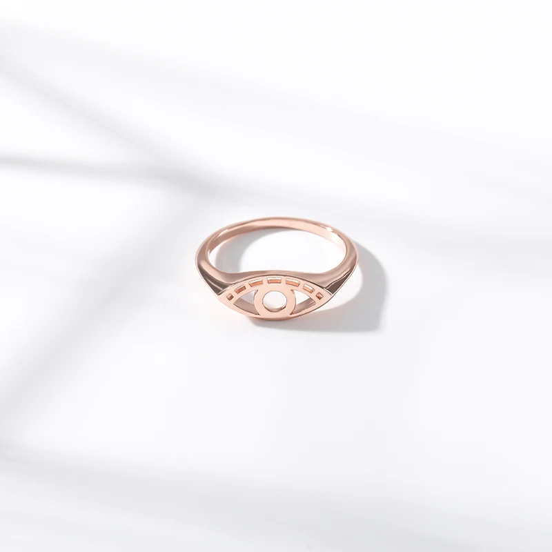 Золото Цвет Бохо С клипсами Дурной глаз кольца для женские украшения из циркона