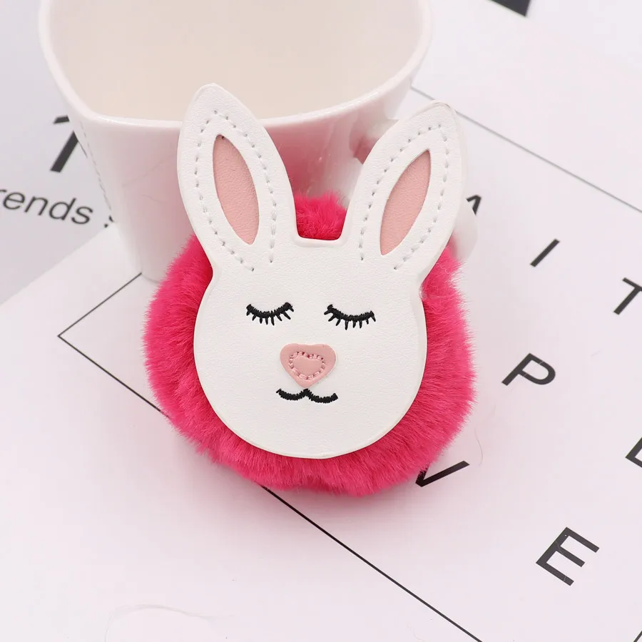 Новинка пушистый брелок с милым кроликом из искусственного меха кролика рекс для