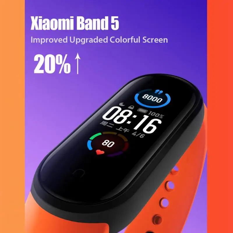 Оригинальный умный Браслет Xiaomi Mi Band 5 1 &quotAMOLED цветной экран фитнес трекер
