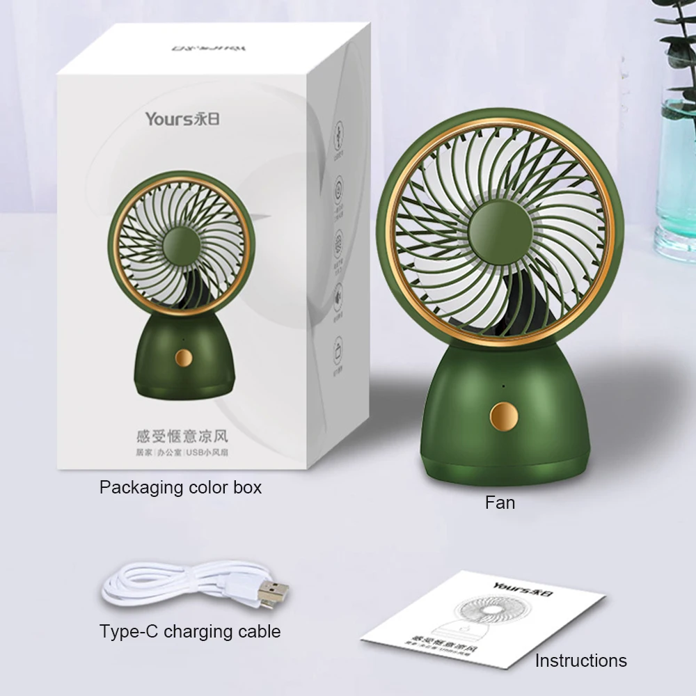 

New Handhold USB mini Fan Portable For Home Desk Rechargeable Fan air conditioner table usb fans Built-In Battery Fan Cooling
