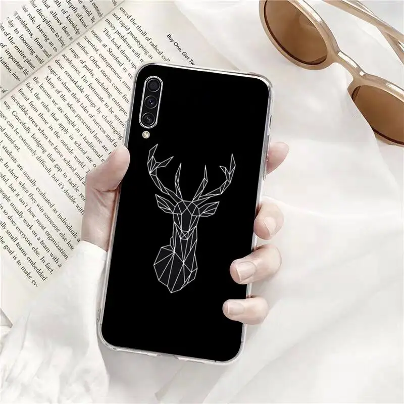 

Simple line David hand smoke Phone Case Transparent for Samsung A71 S9 10 20 HUAWEI p30 40 honor 10i 8x xiaomi note 8 Pro 10t 11