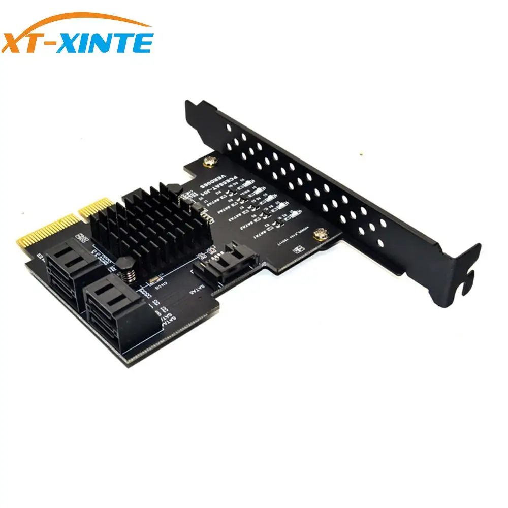 JMS585 чип 5 портов SATA 3 0 Для PCIe карта расширения 4X Gen PCI Express адаптер конвертер с