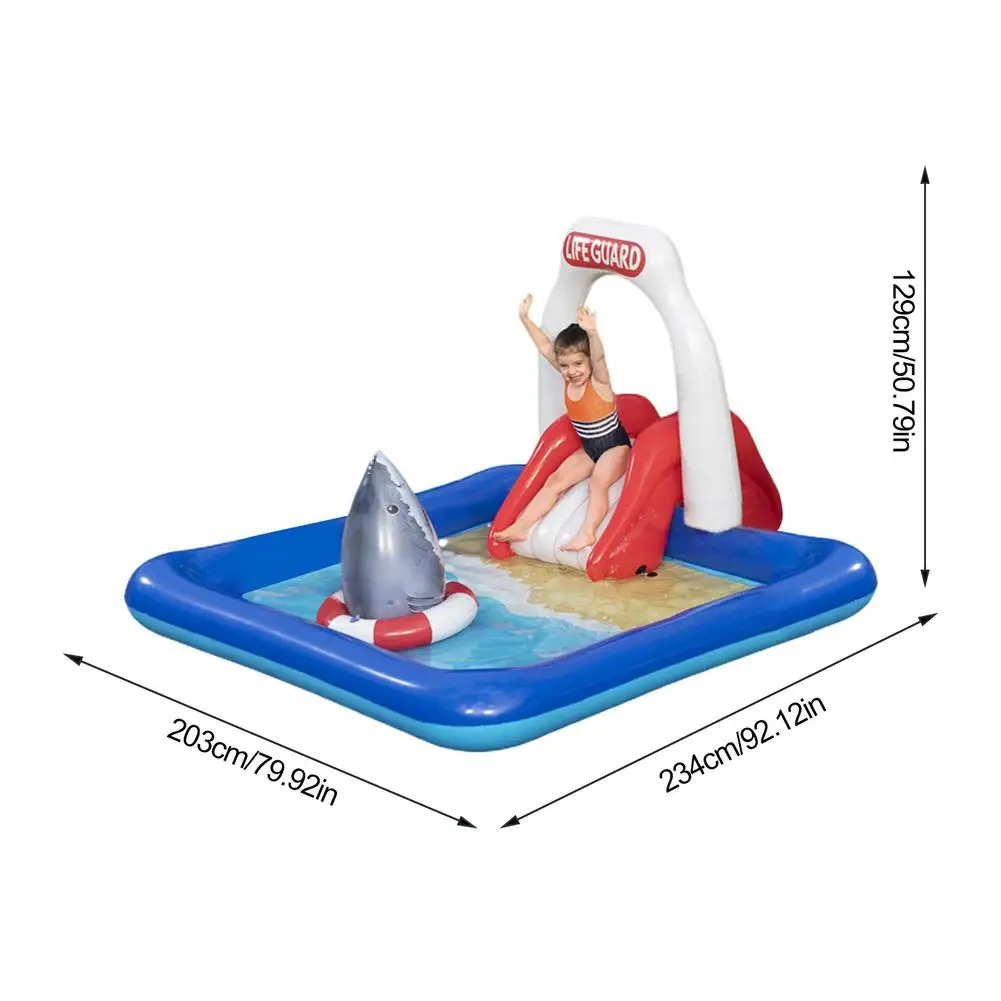 

Hot PVC Lifeguard In The Water Park Pool Thickened Inflatable Swimming Pool Game Center Ocean Ball Pool Baby Paddling Sand Pool