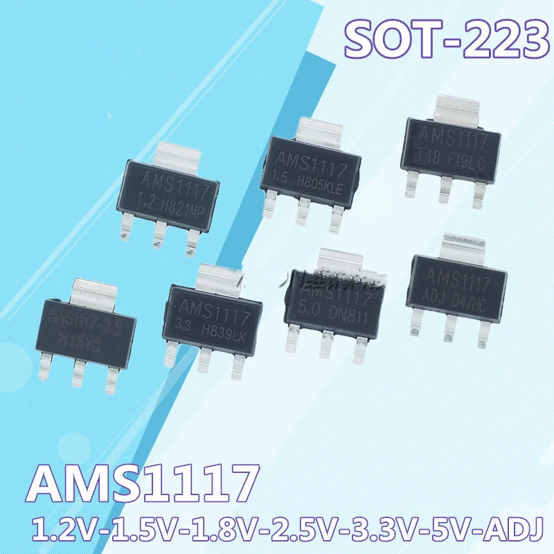 50PCS/LOT New original 1117 3.3V 1.2V 1.5V 1.8V 2.5V 5V ADJ AMS1117-3.3  LCD driver board commonly used repair parts adapter