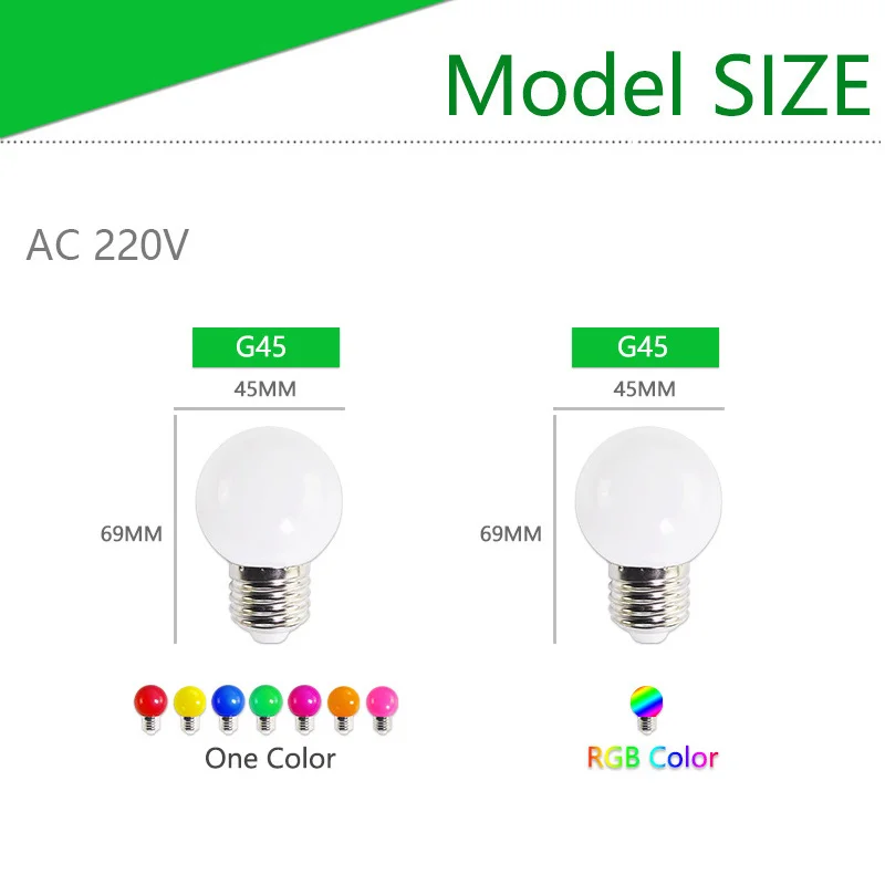 Светодиодный светильник E27 E14 3 Вт G45 C35 RGB цветной светодиодный в форме свечи SMD 2835